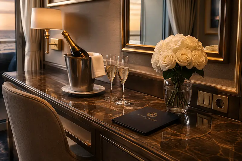 Elegantes Detail der Luxuskabine